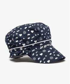 casquette gavroche motifs argentes bleu7354801_1