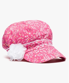 casquette gavroche fleurie rose7355001_1