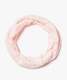 GEMO Foulard avec motifs argentés Rose