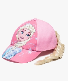 GEMO Casquette avec fausse tresse - La Reine des Neiges Rose