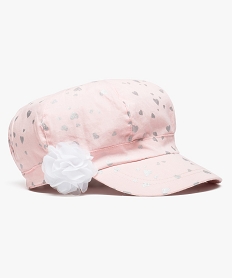 GEMO Casquette gavroche motif cœur argent Rose