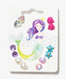 lot de 6 paires de boucles doreilles sirene multicolore autres accessoires fille7357801_1