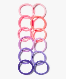 GEMO Lot de 12 élastiques pour cheveux Multicolore