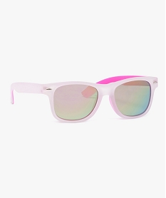 lunettes de soleil verres miroir et monture bicolore rose7360201_1