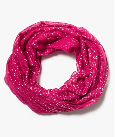 GEMO Foulard snood fuchsia à détails brillants Rose