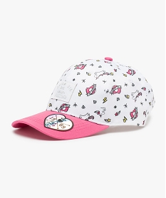 GEMO Casquette baseball à motifs licornes Blanc