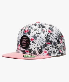 GEMO Casquette visière plate motif floral Imprimé