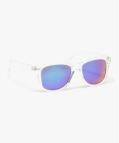 lunettes de soleil forme wayfarer a monture plastique bleu7367101_1