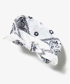 GEMO Foulard femme bandana Blanc