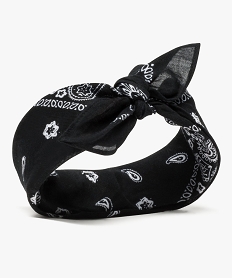 GEMO Foulard femme bandana Noir