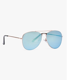 lunettes de soleil aviator en metal bleu7372601_2