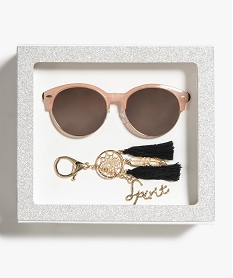 GEMO Coffret lunettes de soleil + porte-clé Rose