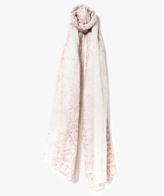 foulard rectangulaire effet python a details brillants rose7375301_1