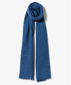 foulard frange effet froisse bleu7376101_1