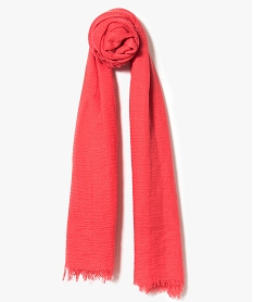 foulard frange effet froisse orange7376201_1