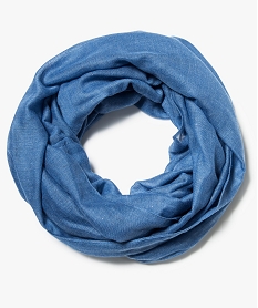 GEMO Foulard snood pailleté Bleu