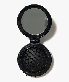 GEMO Brosse à cheveux pliable de sac Noir
