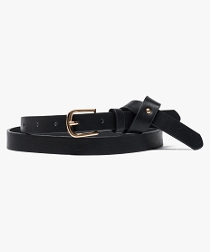 ceinture fine avec boucle metal doree noir7378901_1