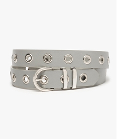 ceinture femme avec œillets en metal gris7380201_1