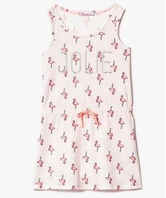 GEMO Chemise de nuit imprimée flamants roses Imprimé