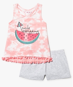GEMO Pyjama 2 pièces : short + débardeur Imprimé