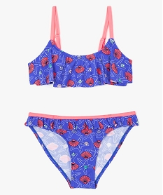 GEMO Maillot de bain 2 pièces avec motifs coquillages Imprimé