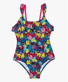 GEMO Maillot de bain une pièce avec motifs tropicaux Imprimé