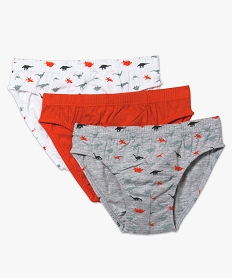 lot de 3 slips en coton motif dinosaure multicolore7386001_1