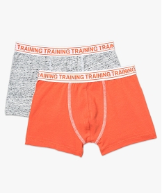 lot de 2 boxers en coton stretch avec ceinture imprimee multicolore7387401_1