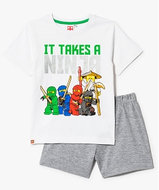 GEMO Pyjashort deux pièces à motifs - Lego Ninjago blanc standard