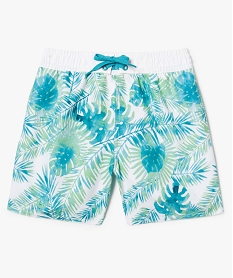 short de bain motifs tropicaux imprime7389801_1