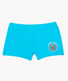 boxer de bain avec macaron sur la cuisse bleu7389901_1