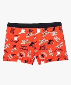 GEMO Maillot de bain forme boxer à motifs tropicaux Imprimé