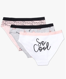 GEMO Lot de 3 slips stretch imprimé  cool Multicolore