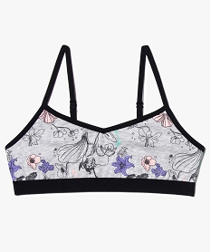 GEMO Brassière imprimée à fines bretelles kaki fonce