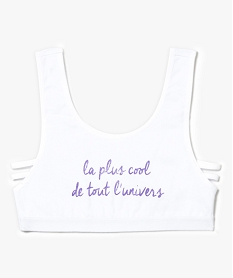 GEMO Brassière à larges bretelles avec motif sur lavant blanc standard