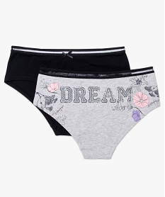 GEMO Lot de 2 shorties en coton Multicolore