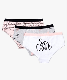 GEMO Lot de 3 shortys stretch imprimé  cool Multicolore