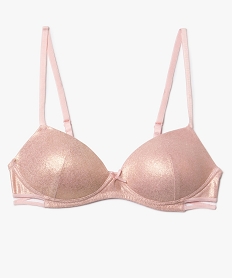 GEMO Soutien-gorge paddé en maille pailletée rose standard