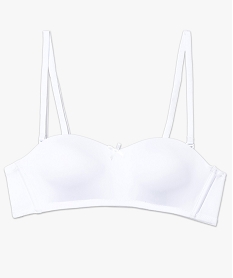 GEMO Soutien-gorge bandeau paddé avec bretelles amovibles blanc standard
