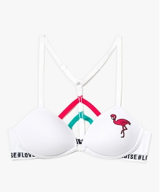 GEMO Soutien-gorge forme paddée avec fermeture sur lavant blanc standard