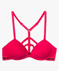 GEMO Soutien-gorge forme paddée avec fermeture sur lavant rose standard