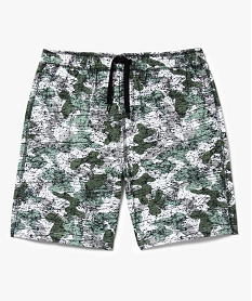 GEMO Short ample en jersey imprimé kaki fonce
