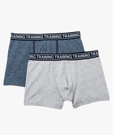 GEMO Lot de 2 boxers en coton stretch coloris assortis