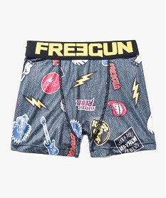 GEMO Boxer élasthanne motifs patchs - Freegun Imprimé