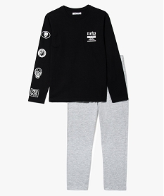 GEMO Pyjama 2 pièces bicolore noir standard