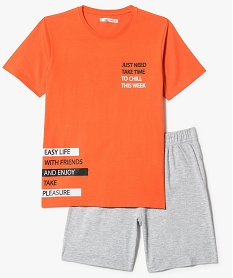 pyjashort deux pieces imprime orange7404801_1
