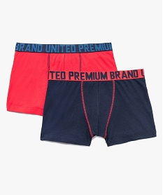 boxers en coton stretch pour homme avec large ceinture imprimee (lot de 2) multicolore7407701_1