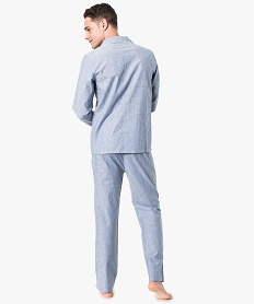 pyjama 2 pieces boutonne bleu7409501_3