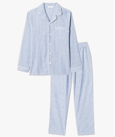 pyjama 2 pieces boutonne bleu7409501_4